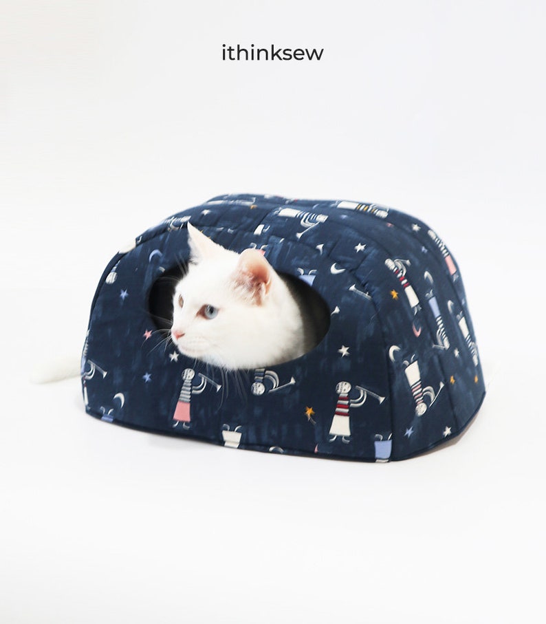 Cat House PDF Sewing Patterns & Video Tutorial 2 Size image 1