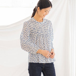 Blusa Belle Pintuck Padrão de costura em PDF - 4 tipos de papel (A4, US Letter, A0, 36"x48") [MOCHA]