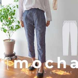 Calça MOCHA Jia (2 estilos) Padrão PDF - 4 tipos de papel (A4, Carta dos EUA, A0, 36"x48")