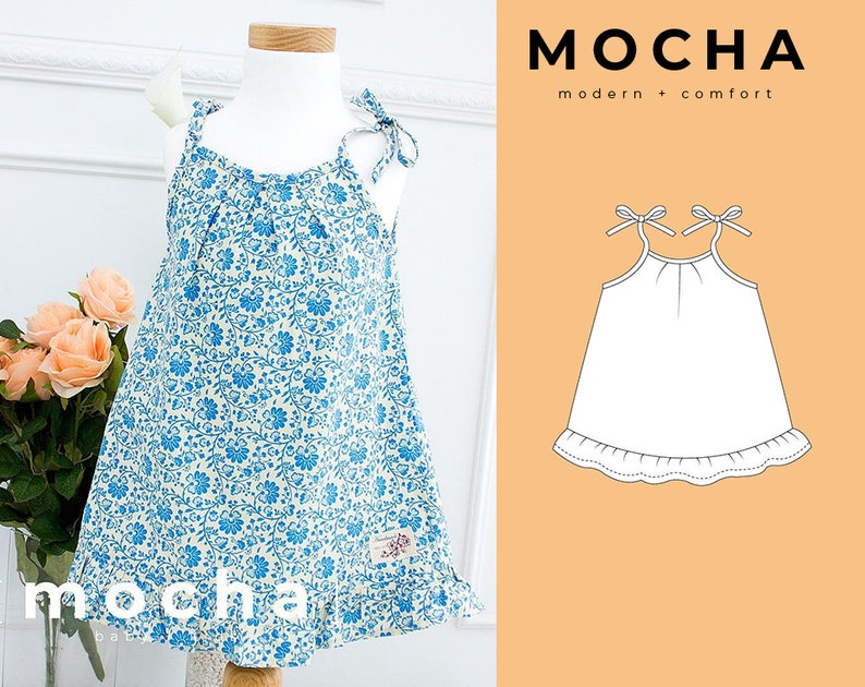 Florence Dress for Kids 3Y-10Y PDF Sewing Pattern image 1