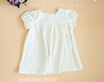 Loretta Baby Dress and Blouse (3M -24M) PDF Sewing Pattern