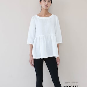 MOCHA Margie Blouse With Bottom Ruffles PDF Sewing Pattern 4 Kinds of PaperA4, US Letter, A0, 36x48 image 2