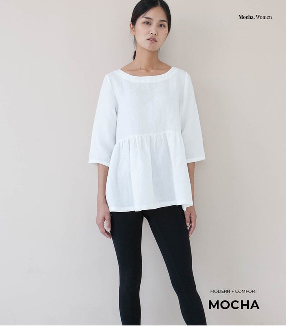 MOCHA Margie Blouse With Bottom Ruffles PDF Sewing Pattern