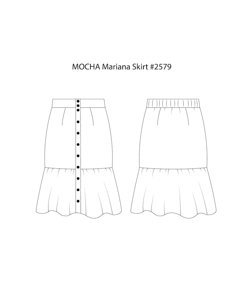 MOCHA Mariana Skirt PDF Sewing Pattern - Etsy
