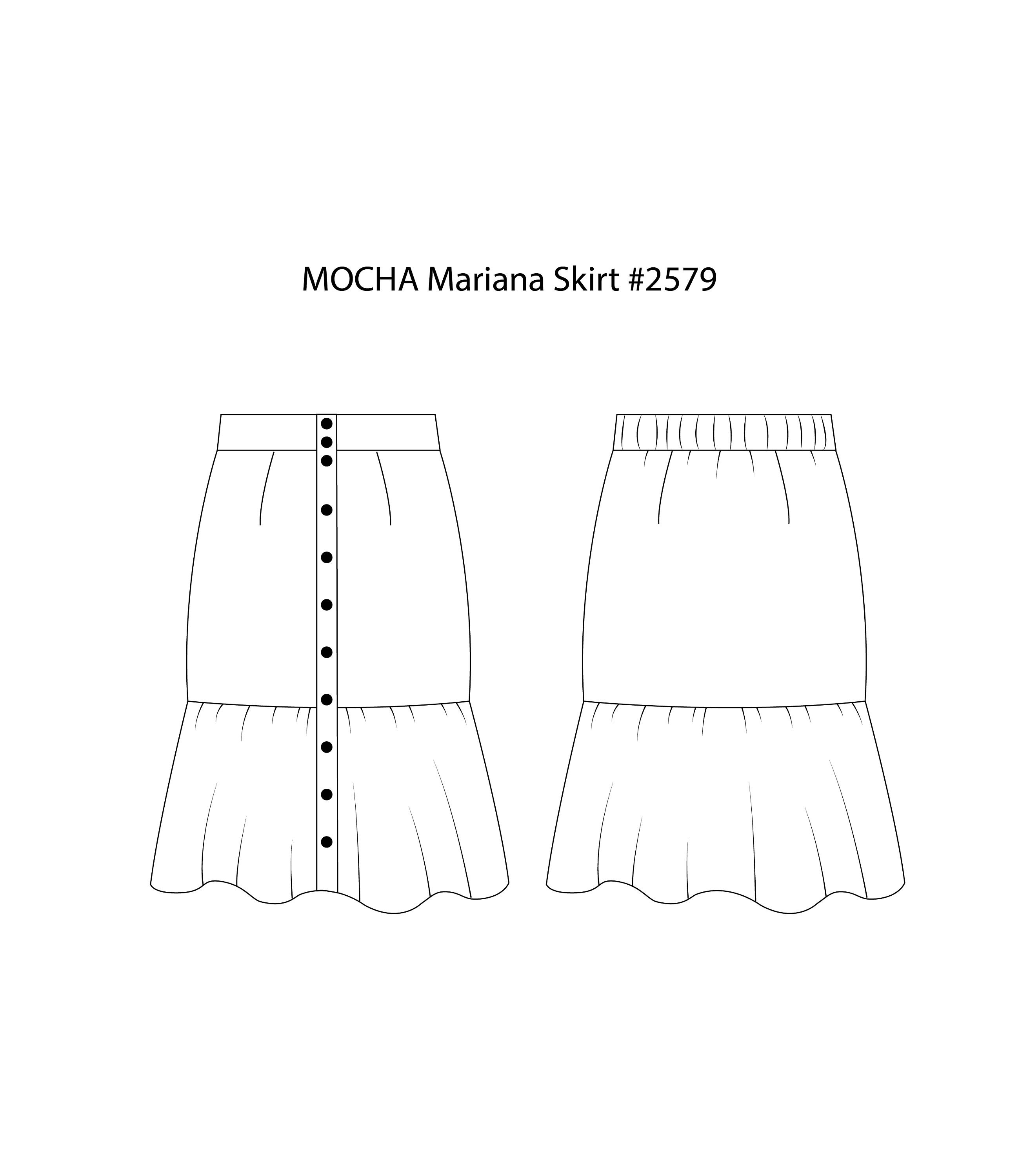 MOCHA Mariana Skirt PDF Sewing Pattern - Etsy Canada