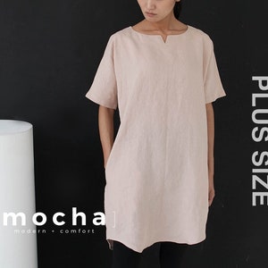 Padrão de costura em PDF para túnica MOCHA Dawn Plus Size - 4 tipos de papel (A4, US Letter, A0, 36"x48")