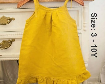 Cartamodello per vestito da bambina / Abito Firenze per bambine (3-10 anni) Cartamodello PDF / Cartamodello con orlo a balze Z / Abito estivo fai da te facile per bambine