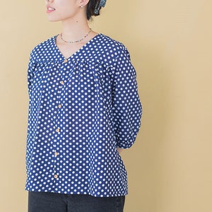 Blusa MOCHA Farrell PDF Padrão de costura - 4 tipos de papel (A4, Carta dos EUA, A0, 36"x48")