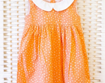 Polly Girls Dress Sewing Pattern |  3Y-10Y Toddler Dress PDF | Classic Collar Dress DIY | Kids Sleeveless Summer Dress Template