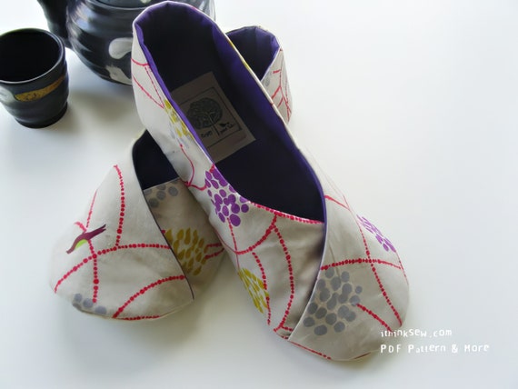Women Kimono-Style Shoes PDF Sewing Pattern