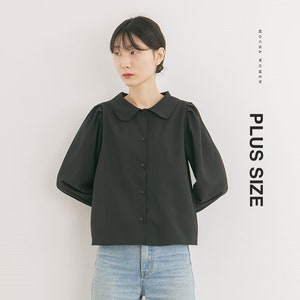 Blusa MOCHA Aanya Plus Size PDF Padrão - 4 tipos de papel (A4, US Letter, A0, 36"x48")