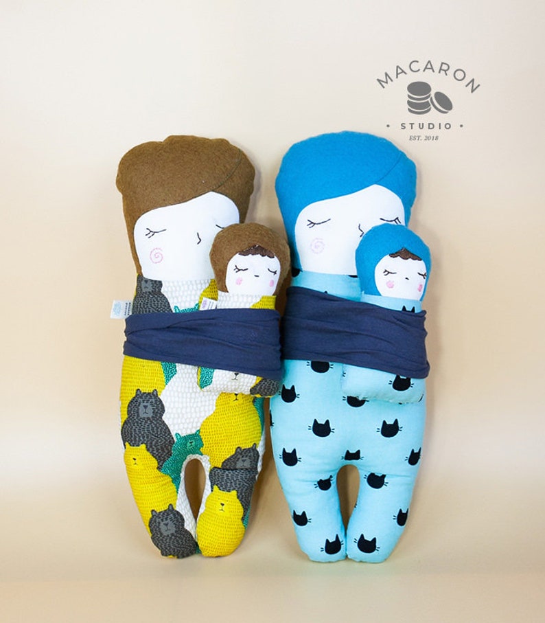 Mom and Baby Dolls PDF Sewing Pattern Etsy