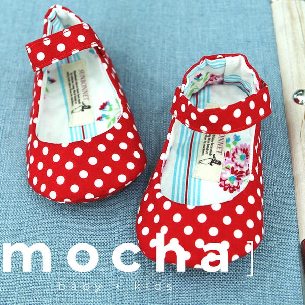 Christine Baby Mary Janes PDF Schnittmuster(3M-18M)