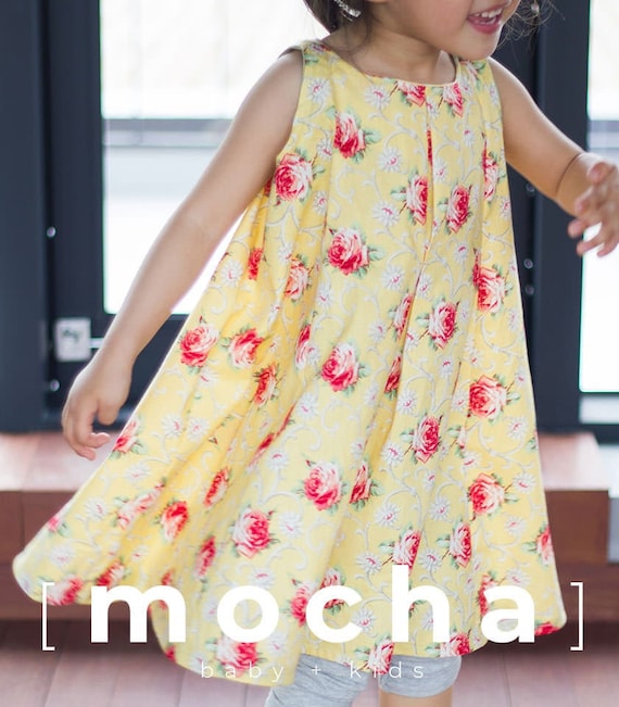 Robe longue Kaitlyn 3 ans 10 ans Patron de couture PDF 4 types de papier A4 lettre US A0 36 x 48 pouces Etsy France