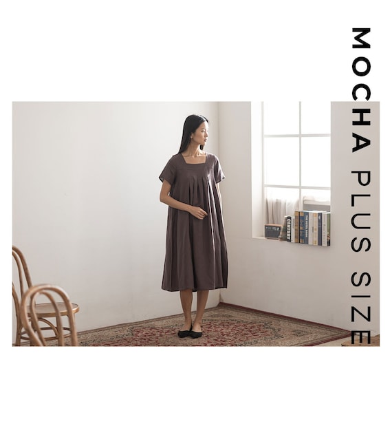 MYLAN ラップドレス　ブラウン　フリーサイズ プラスサイズ - MOCHA Kieron ドレス PDF パターン - 4 種類の用紙 (A4