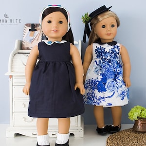 Polly Dress for 18&quot; American Girl Doll PDF Sewing Pattern, Doll Dress Pattern