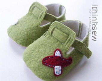 Taylor Felt Baby Booties PDF Sewing Pattern