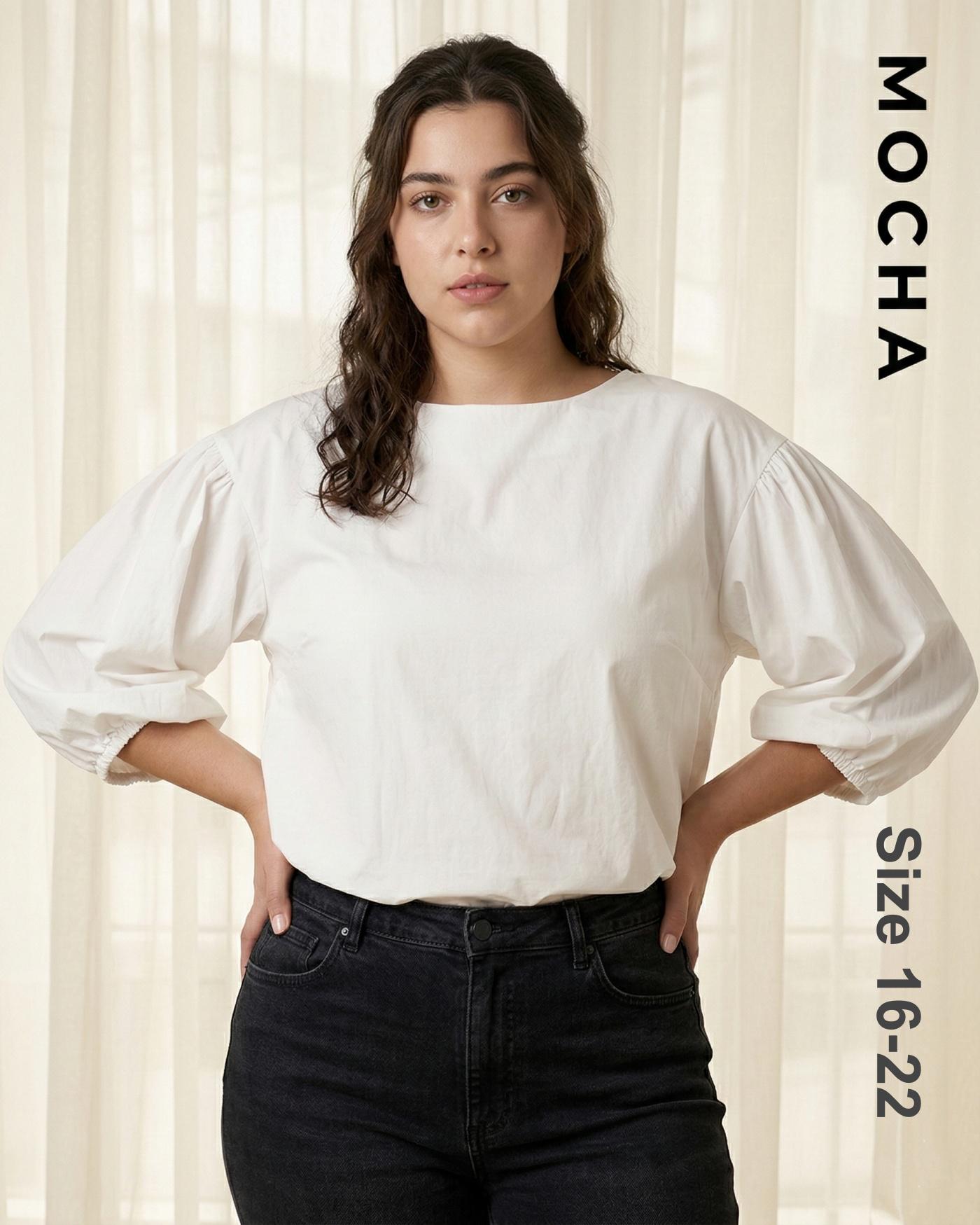 Elina Balloon Sleeve Blouse PDF Pattern Curvy Fit - 4 Kinds of