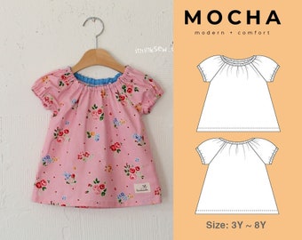Ella Raglan Blouse for Kids (3Y - 8Y) PDF Sewing Pattern