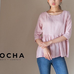 Blusa MOCHA Margie com babados na parte inferior PDF Padrão de costura - 4 tipos de papel (A4, Carta dos EUA, A0, 36"x48")