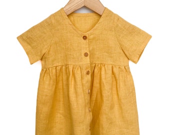 Jazmine Girls Tunic Sewing Pattern PDF | Kids Button Down Dress | Toddler Summer Dress DIY | Sizes 3Y-7Y | Jazmine Classic Tunic