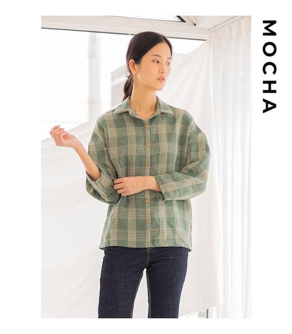 Finlay Shirt PDF Sewing Pattern | Button Up Shirt | Oversized Blouse PDF | Drop Shoulder Top | Womens Casual Linen Shirt | Digital Download