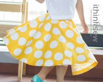 Ariel Girl’s Circle Skirt PDF Sewing Pattern & Video Tutorial