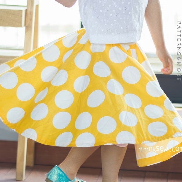 Ariel Girl’s Circle Skirt PDF Sewing Pattern & Video Tutorial