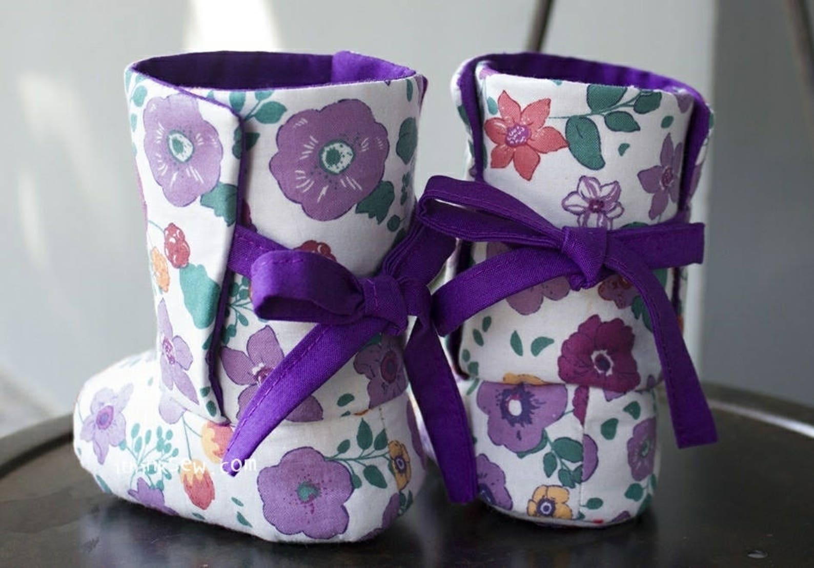 Reese Ribbon Baby Boots PDF Sewing Pattern - Etsy