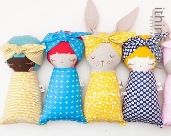 20% Off - Sleeping Bunny & Girl Doll Combo PDF Sewing Pattern