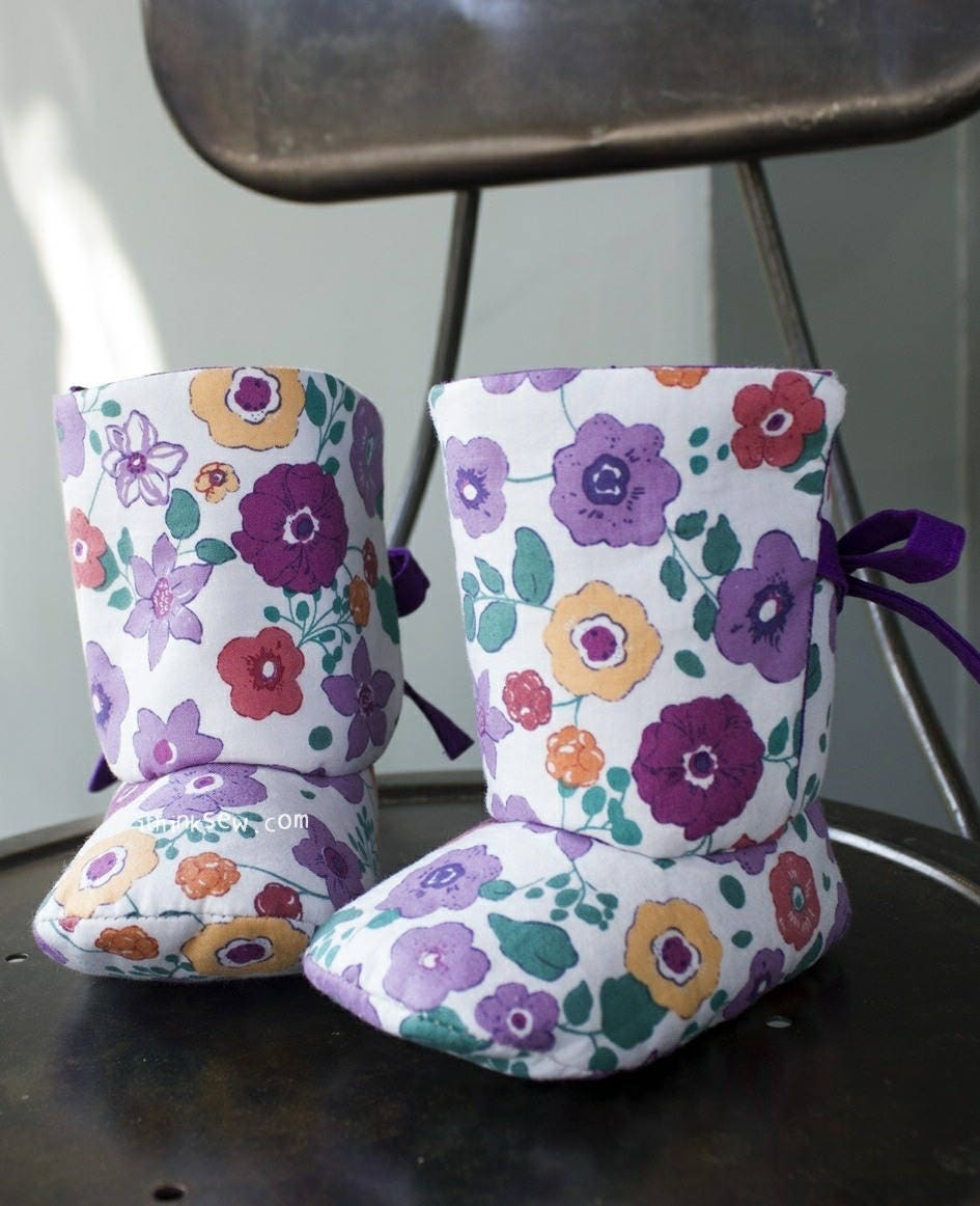 Reese Ribbon Baby Boots PDF Sewing Pattern - Etsy