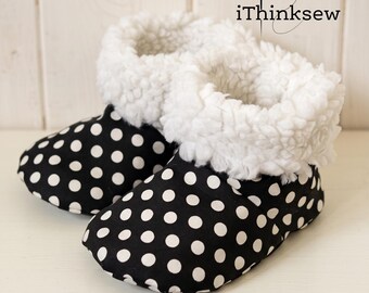 Charlie Baby Booties Sewing Pattern PDF | Winter Infant Boots Template | Fleece Lined Baby Shoe DIY | Gender Neutral Slipper Sizes 1 to 5
