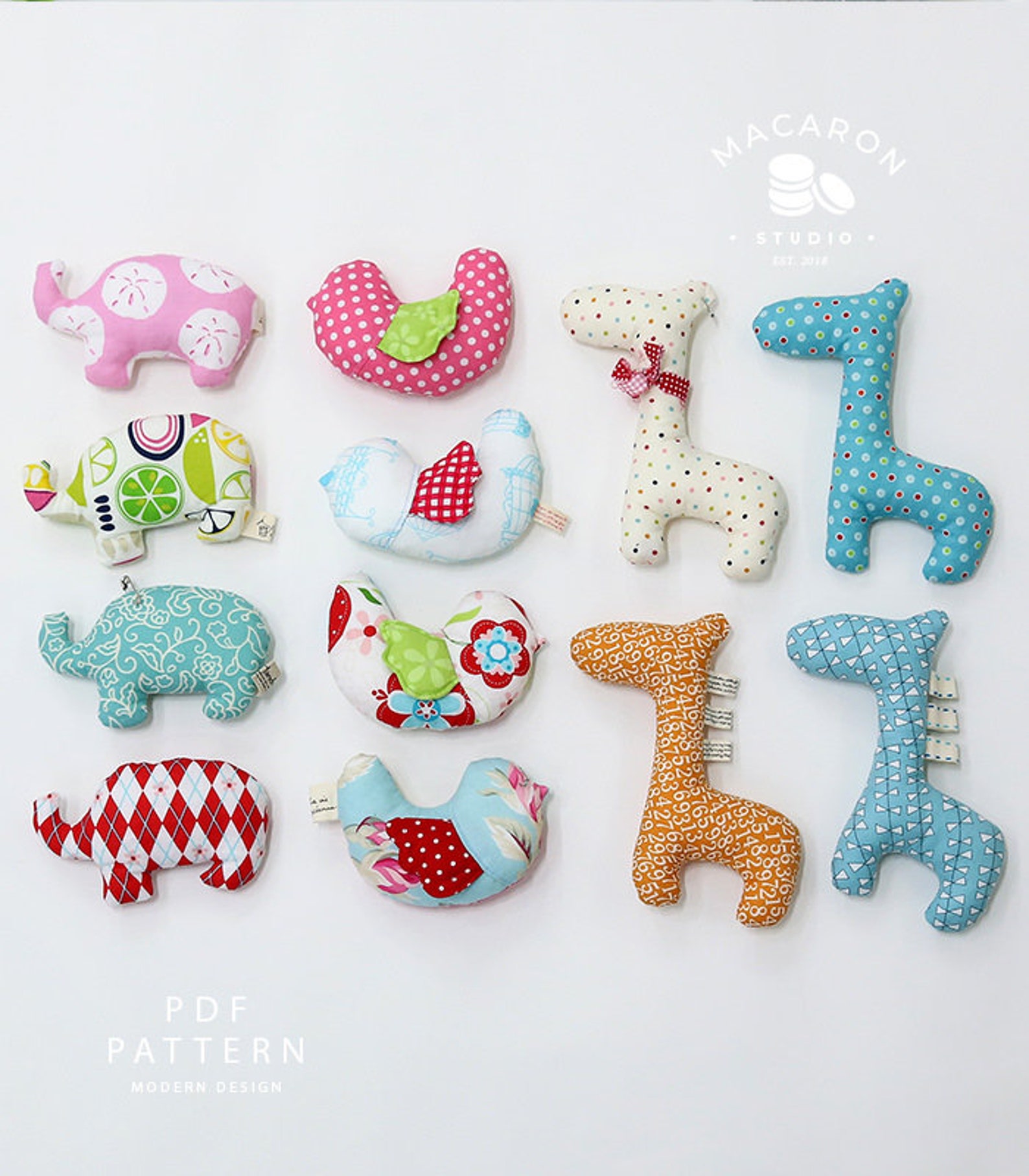 Animal Rattles PDF Sewing Pattern - Etsy