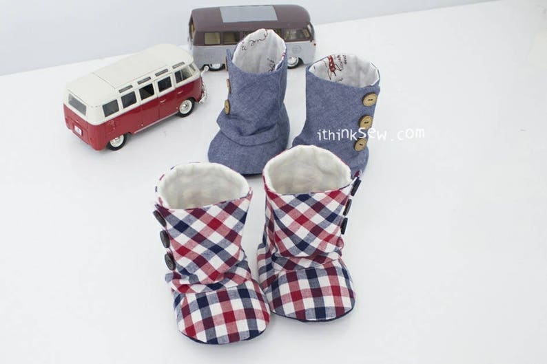 Baby 3 Button Boots PDF Sewing Pattern Etsy Canada
