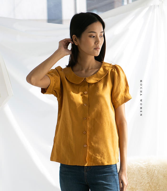 トップス 3y Seal Gray Misha & Puff Peter Pan top 3y Seal Gray Misha & Puff Peter Pan top
