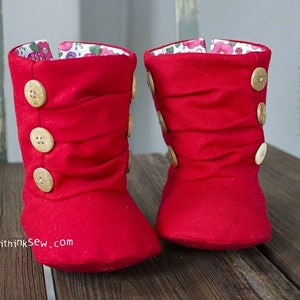 Nicki Schnittmuster Baby Stiefel | PDF Anleitung für Kleinkinder | DIY Stoff Baby Booties | Weiche Sohle Kleinkind Stiefel Größen 1-5 | Digitaler Download