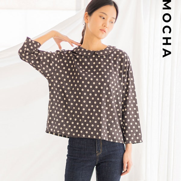MOCHA Ayah Blouse PDF Sewing Pattern - 4 Kinds of Paper (A4, US Letter, A0, 36"x48")