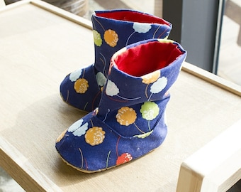 Baby Booties PDF Sewing Pattern | Infant Slipper Template | DIY Cozy Toddler Shoes | Easy Fabric Footwear Pattern for Newborn to Size 5