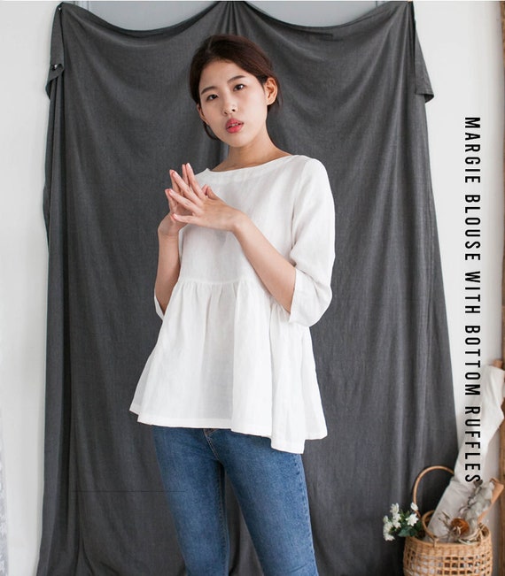 MOCHA Margie Blouse With Bottom Ruffles PDF Sewing Pattern