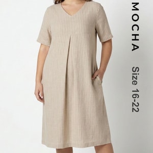 MOCHA Size 16 - 22 Cecelia Dress PDF Sewing Pattern with Video Tutorial - 4 Kinds of Paper (A4, US Letter, A0, 36"x48")