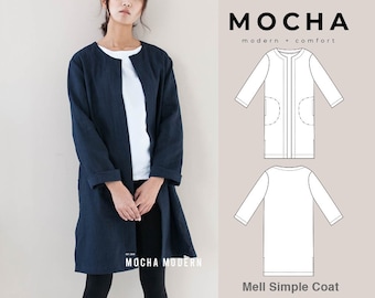 MOCHA Mell Simple Coat PDF Sewing Pattern