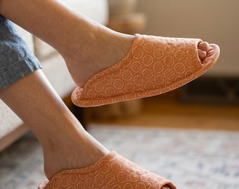 Womens Slipper Sewing Pattern PDF | DIY House Shoe Slide Pattern | Amber Open Toe Quilted Slippers with Video Tutorial | Sizes 5 to 11