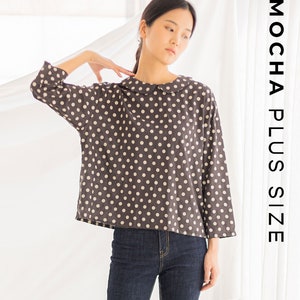 Blusa Plus Size MOCHA Ayah Padrão de costura em PDF - 4 tipos de papel (A4, Carta dos EUA, A0, 36"x48")