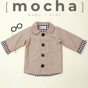Peter Pan Collared Basic Jacket (1Y-5Y) PDF Sewing Pattern | Round Collar Jacket | Toddler Coat DIY Tutorial | Unisex Baby Outerwear