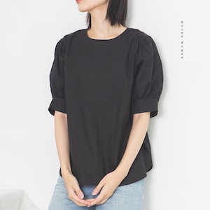 Molde de blusa MOCHA Elin em PDF - 4 tipos de papel (A4, US Letter, A0, 36"x48")