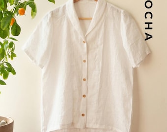 Portia Shawl Collar Blouse PDF Pattern - 4 Kinds of Paper(A4, US Letter, A0, 36"x48")