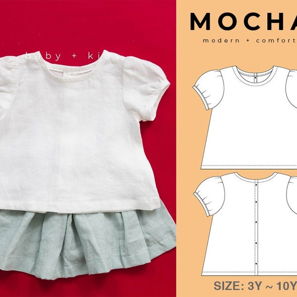 Harriet Blouse for Kids (3Y -10Y) PDF Sewing Pattern