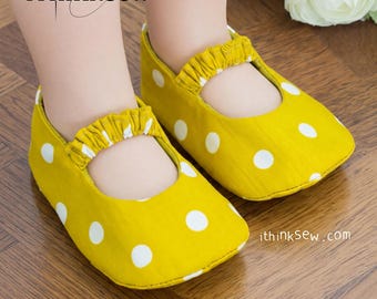 Julia Baby-Schühchen Schnittmuster | Mary Jane Booties PDF | Anleitung für Kinderschuhe | Babyschuhe selber machen | Größe 1 bis 5