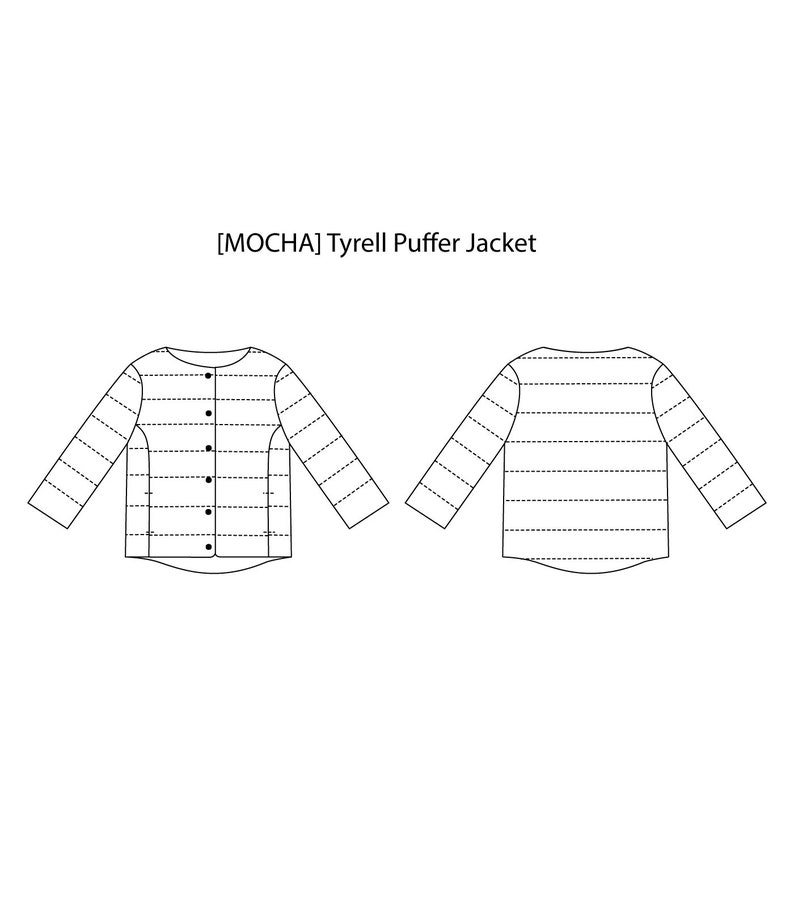 Puffer Pattern Tyrelle Puffer Jacket PDF Sewing Pattern - 4 Kinds of Paper(a4, US ...