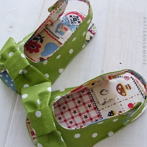 Anabelle Baby Sandal Sewing Pattern PDF | Infant Summer Shoe DIY | Peep Toe Bow Sandals | Digital Fabric Shoe Pattern Sizes 1 to 5